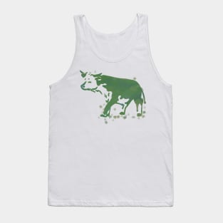 Watercolor cow Tank Top